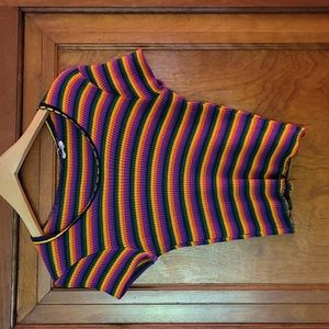 Retro Striped Stretchy Tee